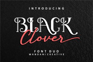 Black Clover Duo: A Script Font with Heart